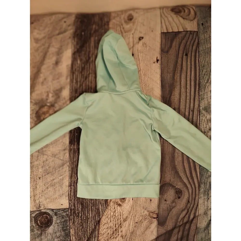 Nike Dri Fit Full Zip Hooded Jacket Girls Medium Size 6 Teal Full Zip Shacket